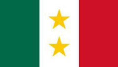 An image of the flag for the Mexican state of Coahuila and Texas.