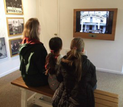 Sam Rayburn House visitors watch orientation video