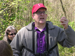 Tour guide speaking