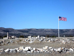 The West Texas landscape at Fort Lancaster.