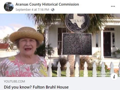 Aransas CHC uses historical markers as the foundation for educational efforts like YouTube videos.