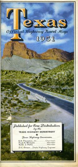 1951 Texas Highway Map