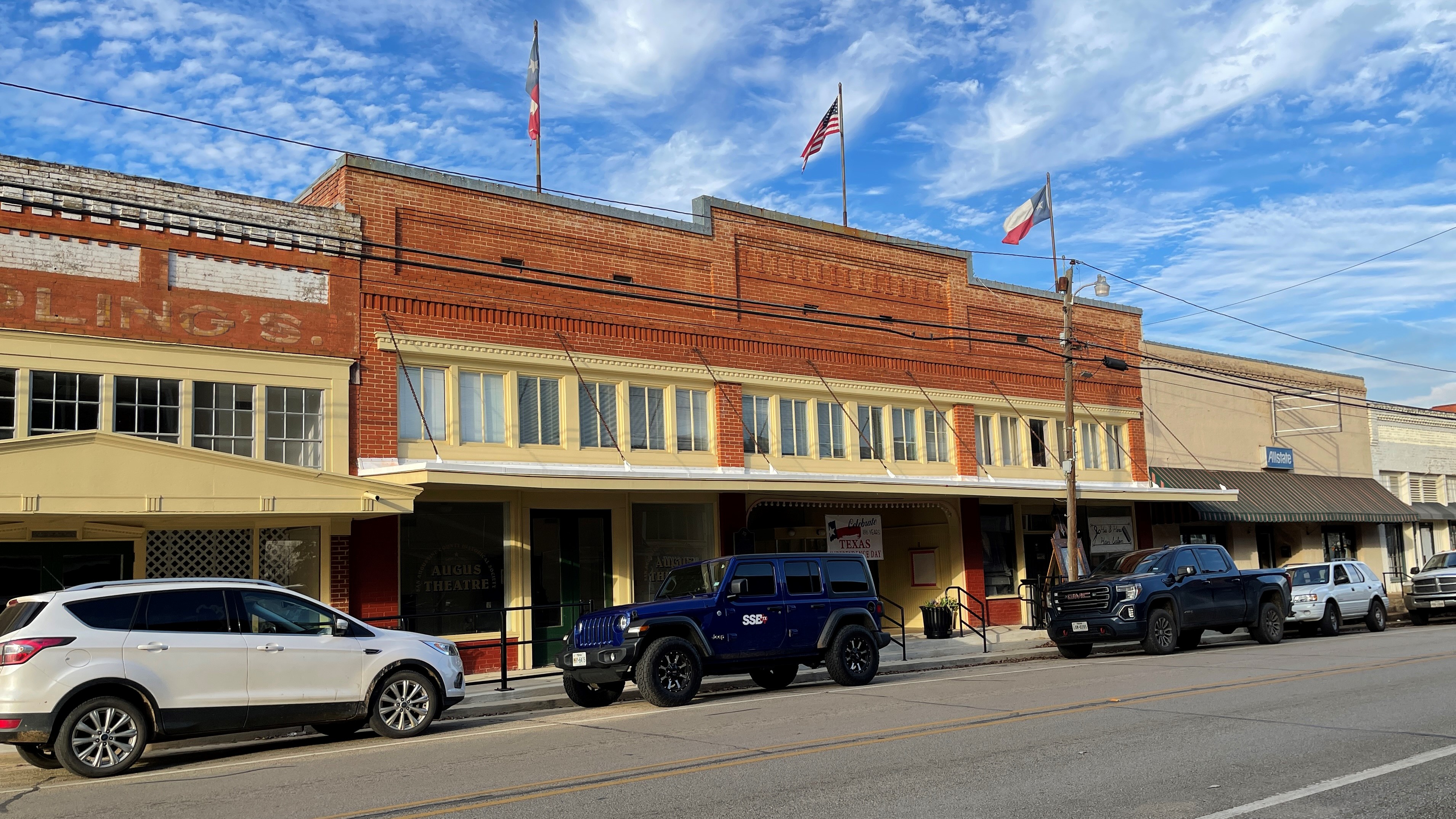 Historic buildings in San Augustine Main Street district. 
