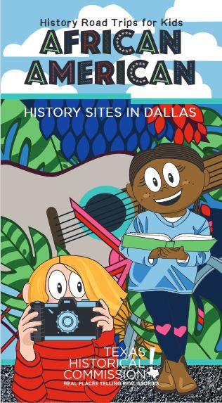 Coloring book cover, History Road Trips for Kids: African American Sites in Dallas