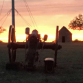 Sunset and cannon at Fort McKavett