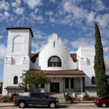Ornate white historic building in El Paso.