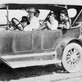 A family traveling on the historic Bankhead Highway