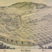 Bird's Eye View of El Paso, 1885